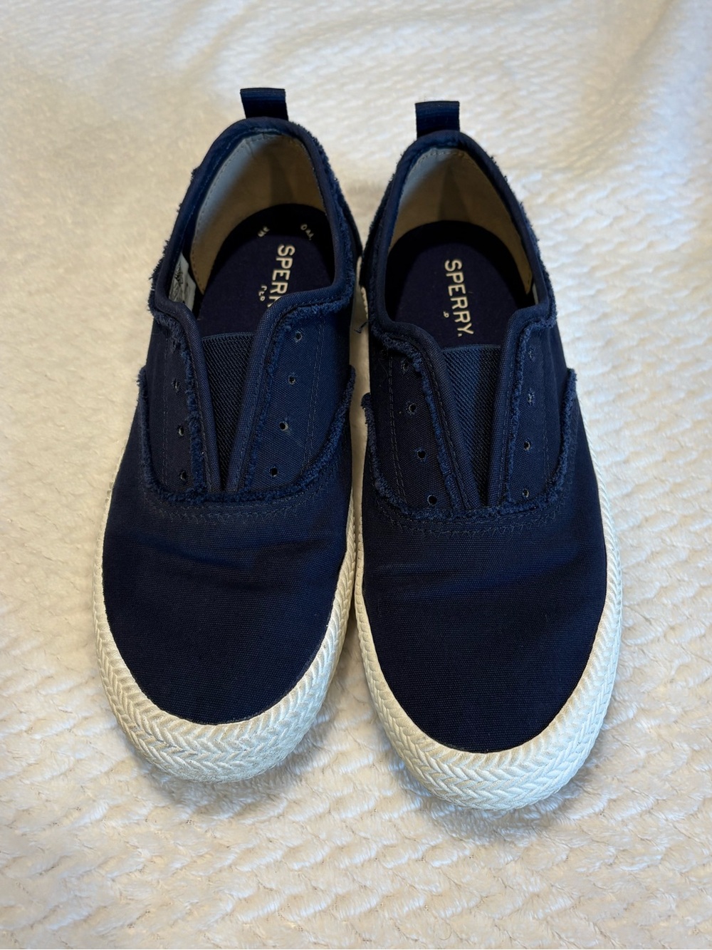 Sperry Top Sider Women’s Canvas Slip On 9.5 Navy